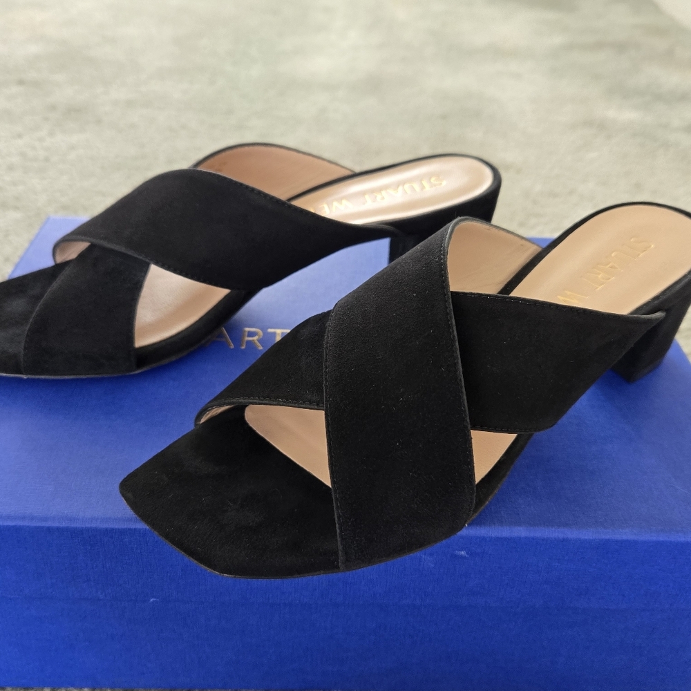 Stuart Weitzman, Size 6, Black Sandals